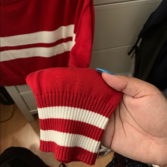Red and white striped sweater - Picture 2 of 4